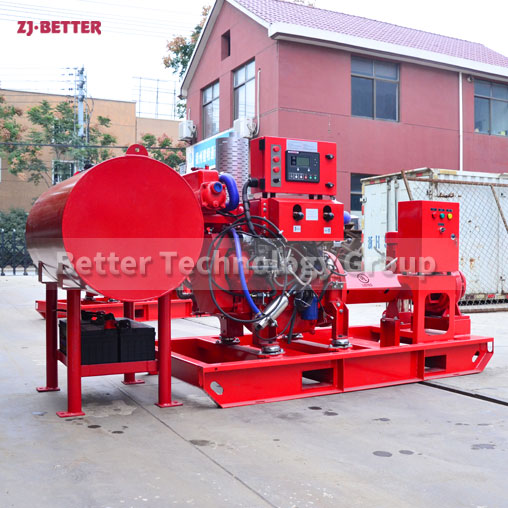 Diesel engine fire pump set manufactured in strict accordance with UL standards