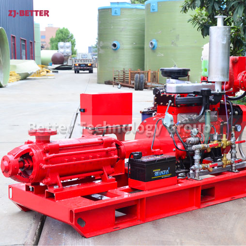 How does a diesel multistage pump work?