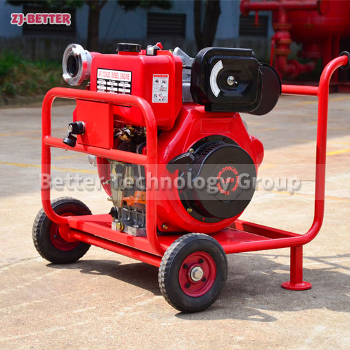 Portable Hand Lift Mobile Single Cylinder Diesel Engine Pump Set