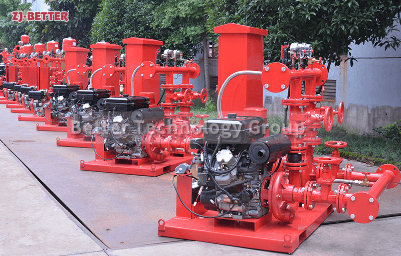 Small ED fire pump set(diesel pump+jockey pump)