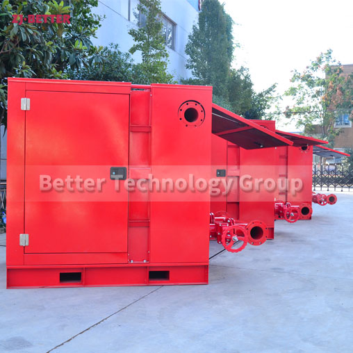 Outdoor fire pump set for fire fighting