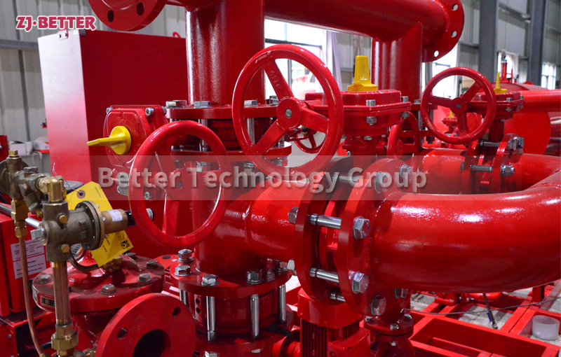 Assembly process of large fire pump set