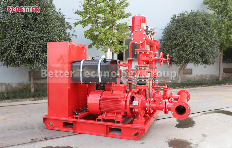 Complete EDJ fire pump set manufactured according to NFPA20 standard