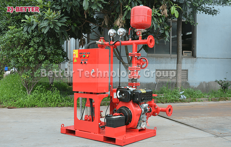 DJ fire pump set (Diesel+jockey) with small flow 50-200gpm