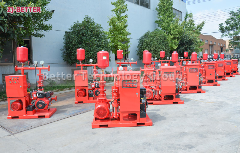 Diesel engine fire pump can work as a backup pump