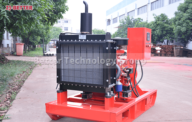 Diesel engine fire pump set for automatic control system
