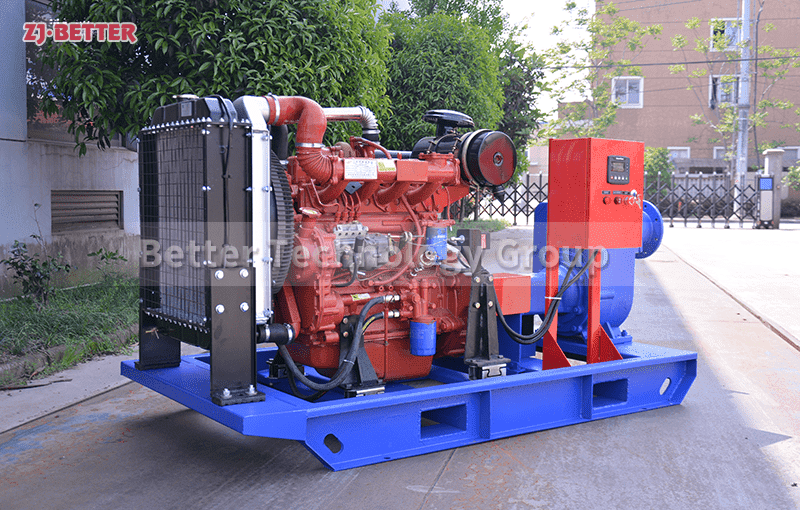 Diesel engine fire pump with control system
