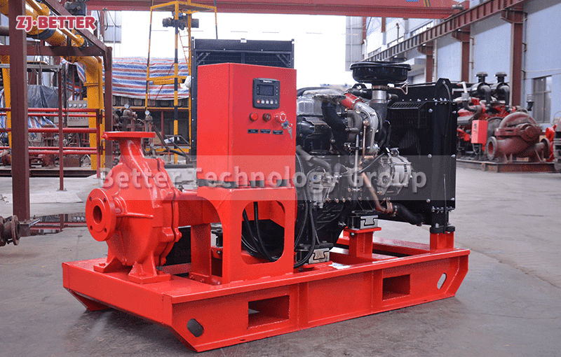 Diesel fire pump set with automatic control cabinet