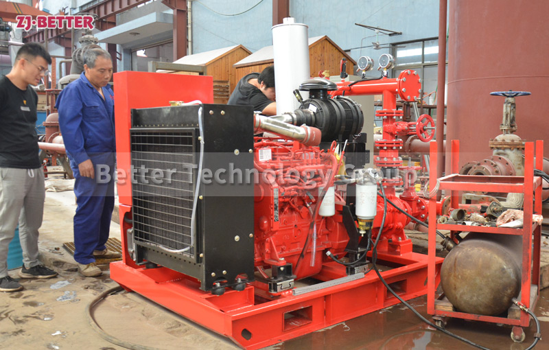 Main functional features of diesel-driven fire pump sets