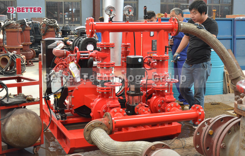 Testing of EDJ fire pump sets before shipment