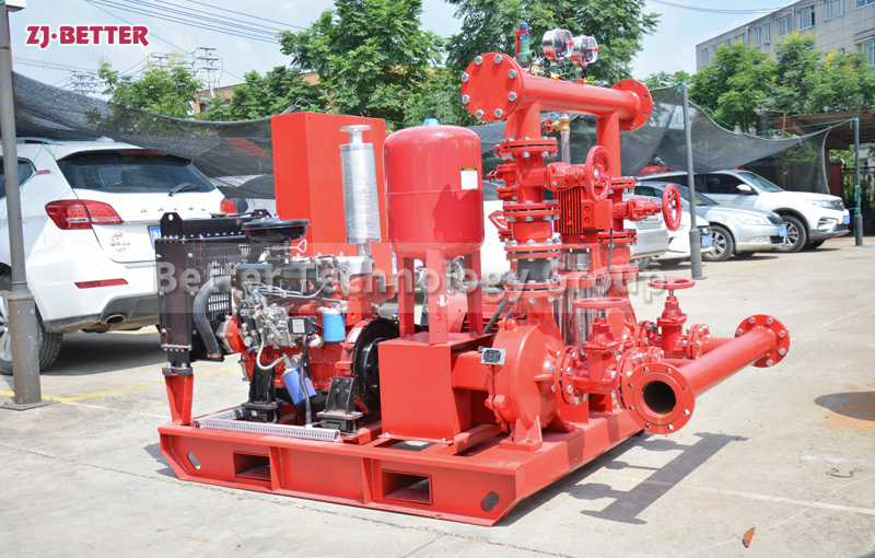 The fire pump set is suitable for places with high fire rating requirements