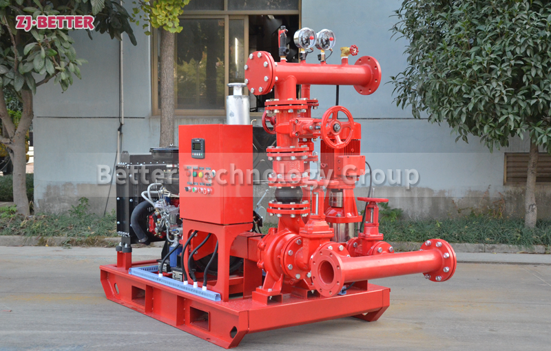 What are the main features of diesel engine fire pumps?