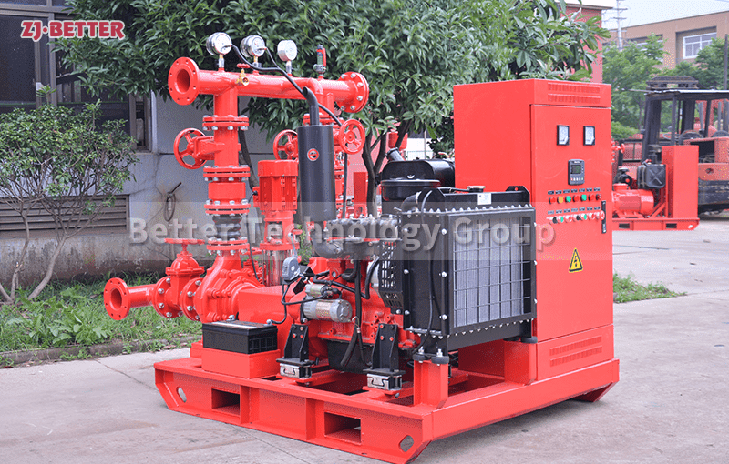 What are the pumps made up of a standard fire pump set?