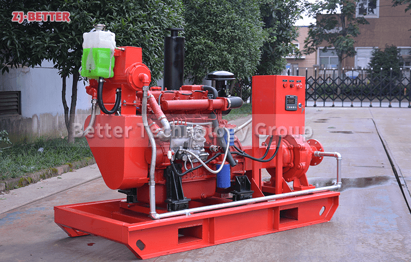 What are the start-up preparations for diesel engine fire pumps?