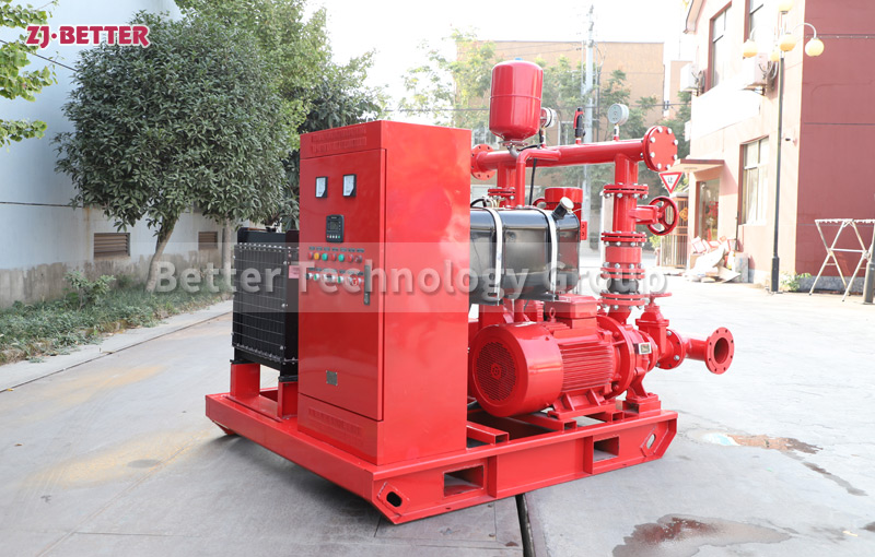 Diesel engine fire pump has automatic, manual and fault self-inspection functions