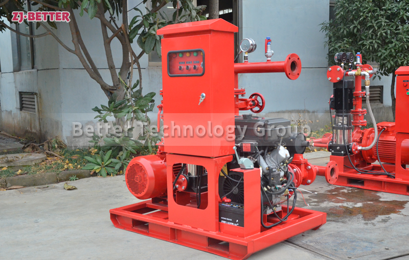 Diesel engine fire pump with high degree of automation