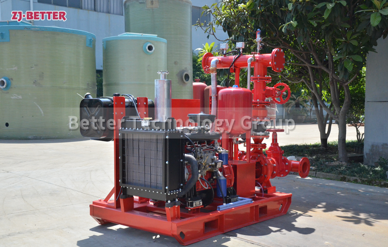 Performance characteristics of diesel engine fire pump set
