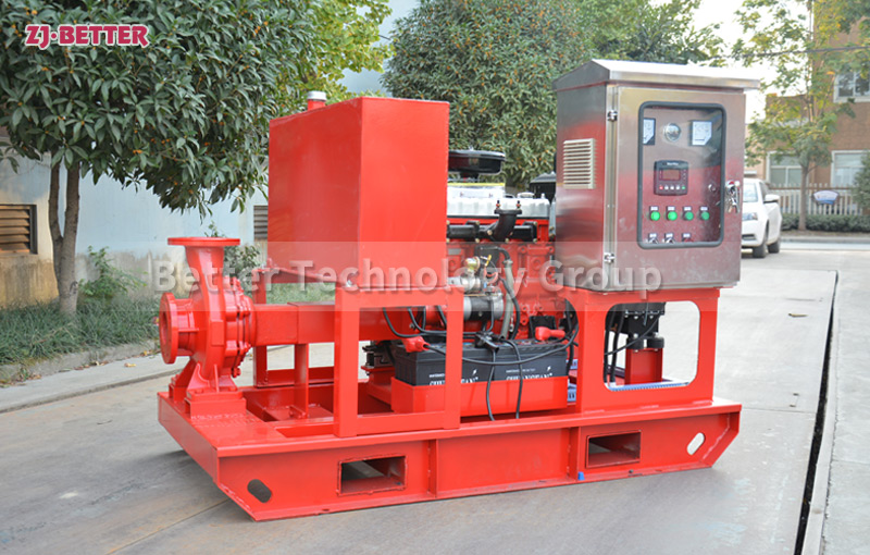 Summary of characteristics of diesel engine fire pump