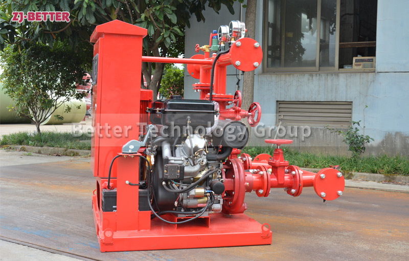 What are the characteristics and advantages of diesel engine fire pump sets?