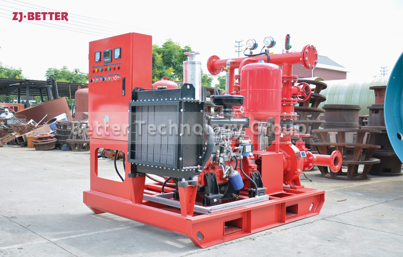 What are the characteristics of diesel engine fire pump