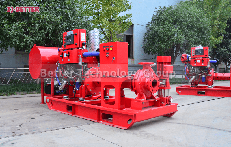 Diesel engine fire pump working range