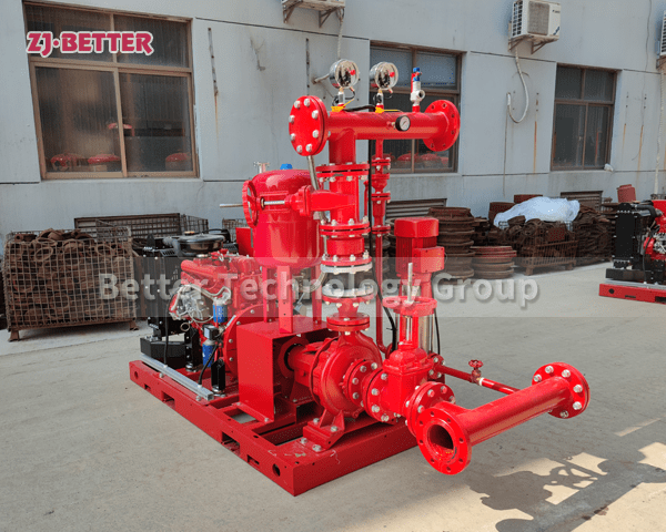 Diesel fire pumps are available as backup