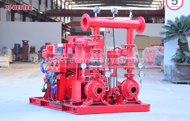 Starting process of diesel engine fire pump