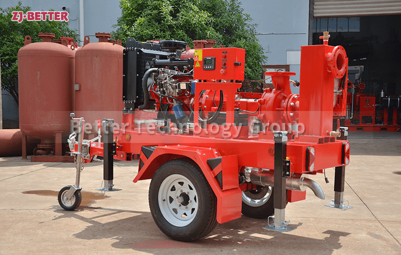 Single-bar diesel engine self-suction pump mobile self-suction pump truck