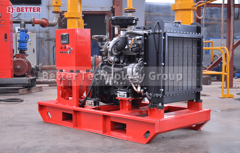 Cost-effective diesel engine fire pump