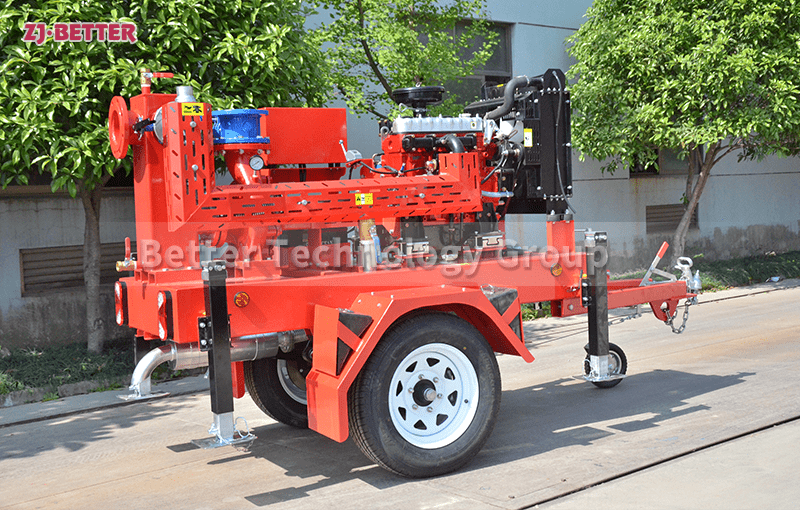 Diesel mobile pump truck with high efficiency