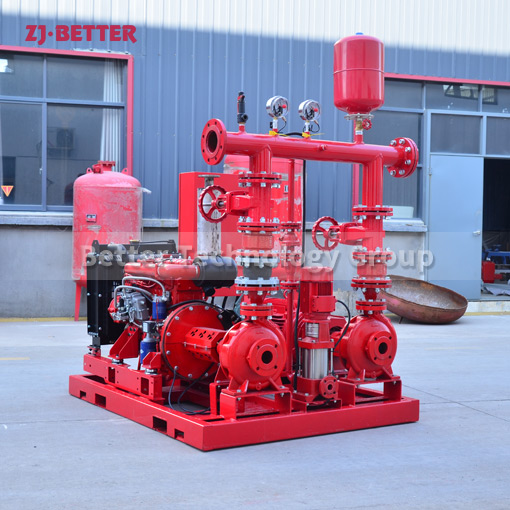 EDJ fire pump set occupies a small area