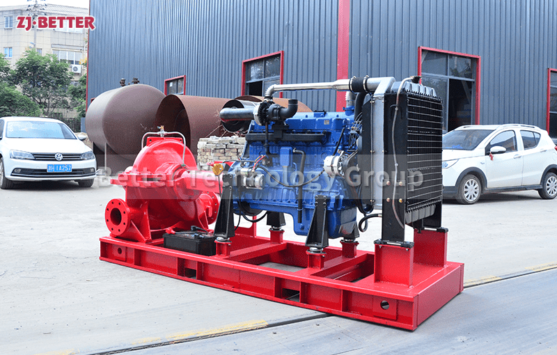 What equipment is the diesel engine fire pump mainly composed of?