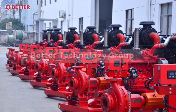 Diesel engine fire pump as a fixed fire extinguishing equipment