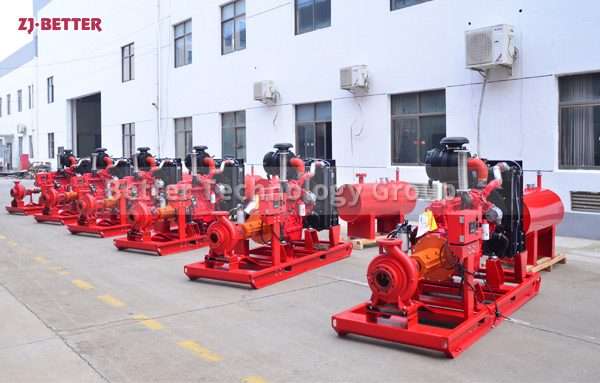 Diesel engine fire pump has good starting characteristics