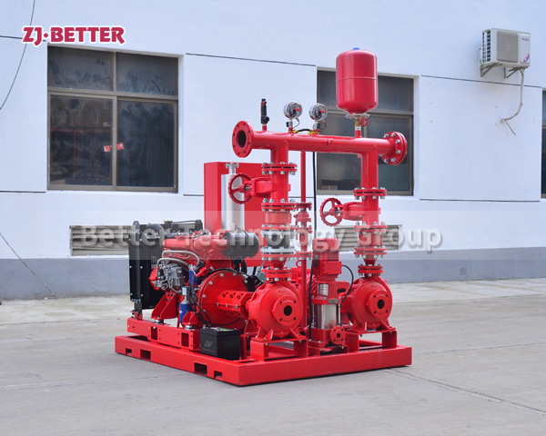 EDJ electric diesel engine fire pump set can be put into fire fighting work at any time