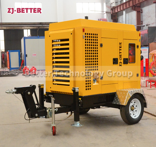 The trailer-type mobile pump truck can quickly and flexibly reach the application site