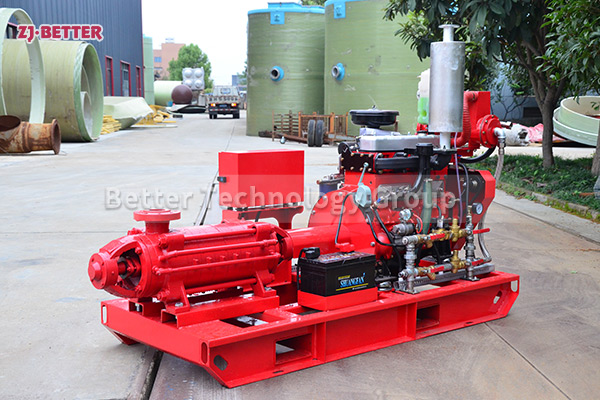 Diesel engine fire pump has a high degree of automation