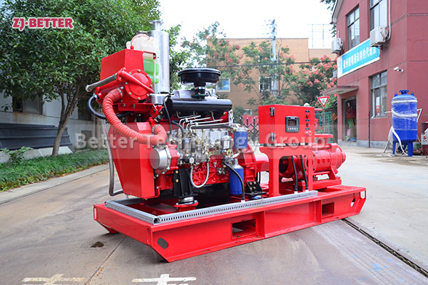 Diesel engine fire pump has a high degree of automation