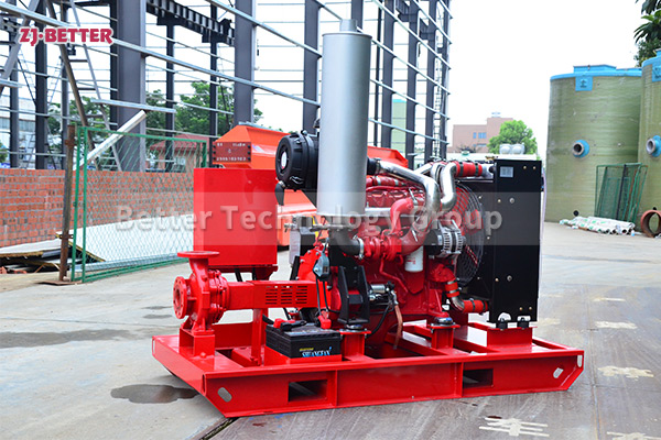 Diesel engine fire pump has good starting characteristics