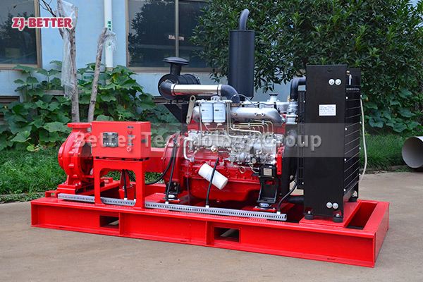 Diesel engine fire pump with strong overload capacity