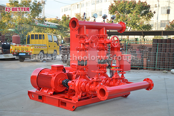Electric fire pump set is used in fire department and other departments