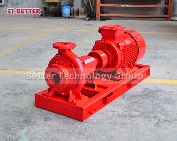 Horizontal fire pump with high working efficiency