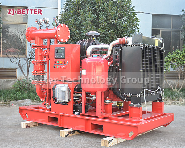 Diesel engine fire pump has good starting characteristics