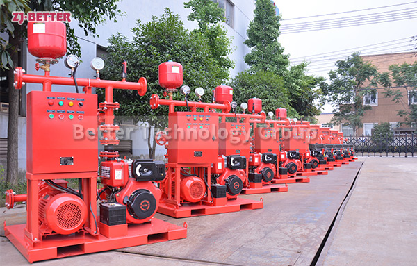 Diesel engine fire pump with high efficiency