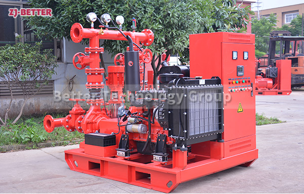 Diesel fire pump for large flow water supply occasions