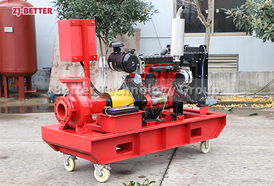 The XBC-IS diesel engine fire pump with wheels is an efficient firefighting equipment.