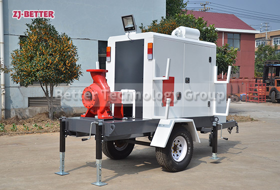 An excellent mobile pump truck in flood control and drought emergencies.