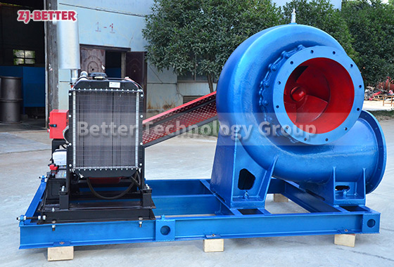 High-Power Diesel Engine with Efficient Flow-Mixing Pump