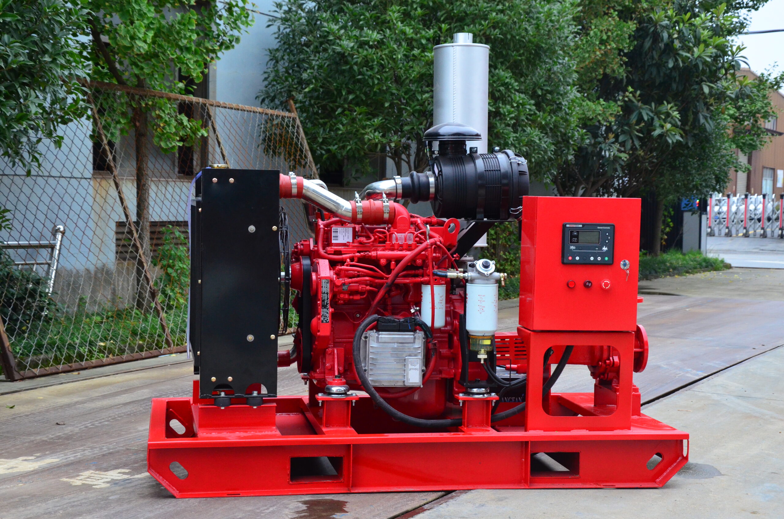 What routine maintenance is required for a fire pump system?