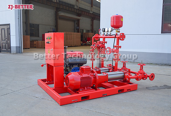 Count on the EDJ Fire Pump System to provide reliable support and swift containment of fires!